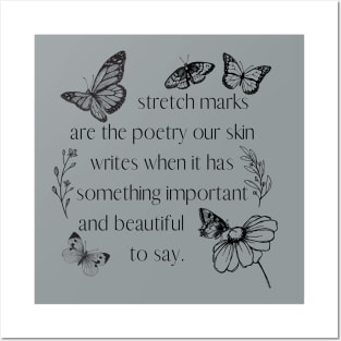 Stretch Marks are Poetry (Butterflies) Posters and Art